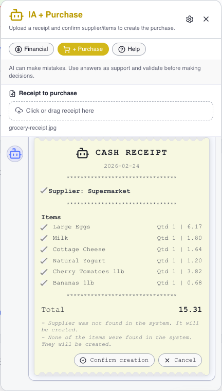 ProcessFlex AI purchase assistant